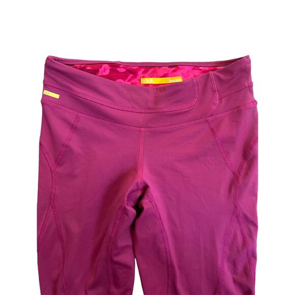 Small Lole Plum Yoga Leggings UPF 50+ Wicking 4 Way Stretch Zip Pocket - Picture 4 of 7